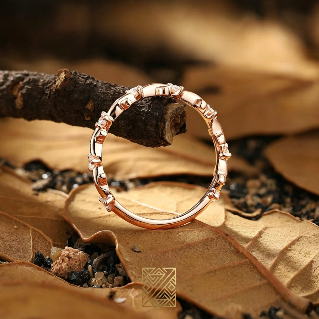 La Chloé Bague Rameau Doré & Zircons